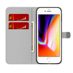 Custodia portafoglio in pelle flip per iPhone 8 Plus