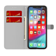 Custodia in pelle flip orizzontale modello Cloud Fog con supporto, slot per schede e portafoglio, For iPhone X / XS, For iPhone XR, For iPhone XS Max