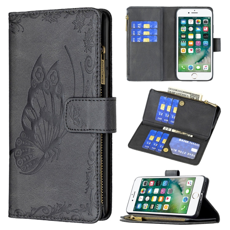 Custodia portafoglio in pelle con cerniera per iPhone