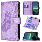 Custodia in pelle con cerniera per Nokia 1.4 e 3.4