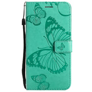 Custodia in pelle PU a vibrazione orizzontale con motivo a farfalla con stampa pressata con supporto e slot per carte e portafoglio e cordino, For Xiaomi Mi 11 Lite, For Xiaomi Mi 11 Pro