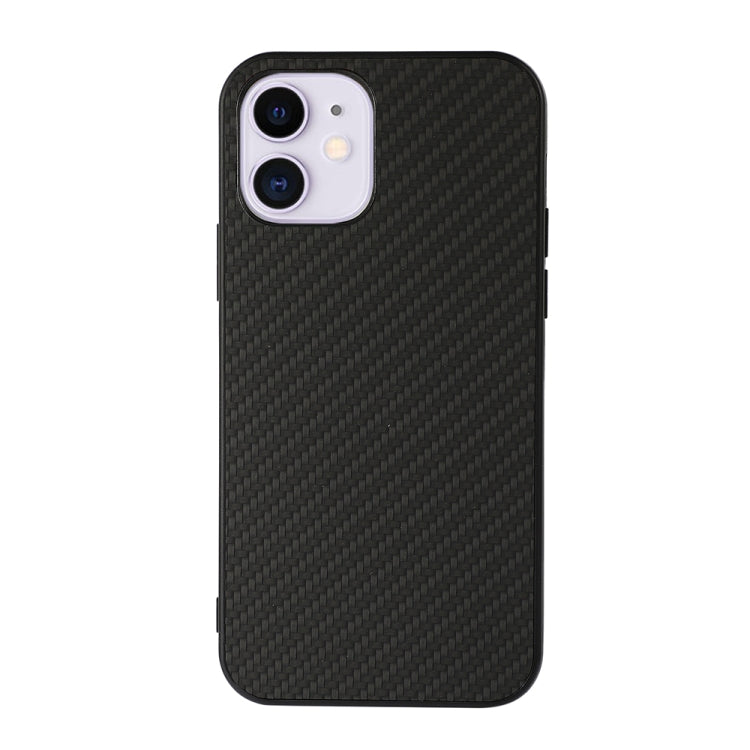 Custodia protettiva antiurto in PU + PC + TPU in fibra di carbonio, For iPhone 11, For iPhone 11 Pro, For iPhone 11 Pro Max, For iPhone 12 mini, For iPhone 12, For iPhone 12 Pro