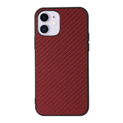Custodia protettiva antiurto in PU + PC + TPU in fibra di carbonio, For iPhone 11, For iPhone 11 Pro, For iPhone 11 Pro Max, For iPhone 12 mini, For iPhone 12, For iPhone 12 Pro