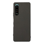 Custodia protettiva antiurto in PU + PC + TPU in fibra di carbonio, For Sony Xperia 5 III