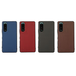Custodia protettiva antiurto in PU + PC + TPU in fibra di carbonio, For Sony Xperia 5 III