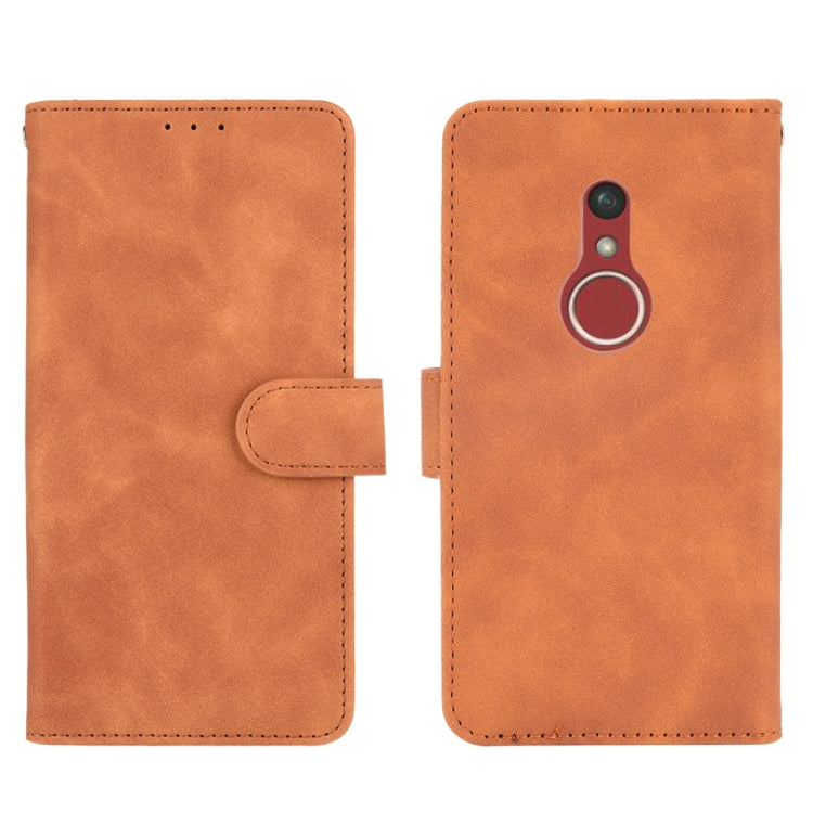 Tinta unita Skin Feel Fibbia magnetica Flip orizzontale Custodia in pelle PU con struttura in vitello con supporto e slot per schede e portafoglio, For Fujitsu Be4 Plus F-41B, For Nokia X10, For Sony Xperia 5 III