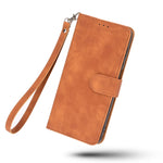 Tinta unita Skin Feel Fibbia magnetica Flip orizzontale Custodia in pelle PU con struttura in vitello con supporto e slot per schede e portafoglio, For Fujitsu Be4 Plus F-41B, For Nokia X10, For Sony Xperia 5 III