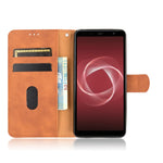 Tinta unita Skin Feel Fibbia magnetica Flip orizzontale Custodia in pelle PU con struttura in vitello con supporto e slot per schede e portafoglio, For Fujitsu Be4 Plus F-41B, For Nokia X10, For Sony Xperia 5 III