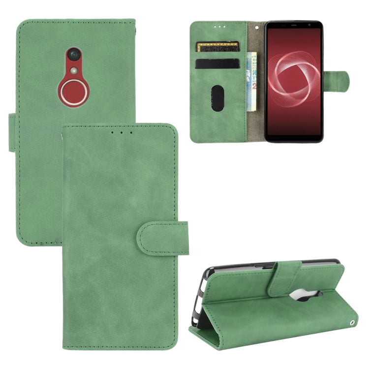 Tinta unita Skin Feel Fibbia magnetica Flip orizzontale Custodia in pelle PU con struttura in vitello con supporto e slot per schede e portafoglio, For Fujitsu Be4 Plus F-41B, For Nokia X10, For Sony Xperia 5 III