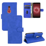 Tinta unita Skin Feel Fibbia magnetica Flip orizzontale Custodia in pelle PU con struttura in vitello con supporto e slot per schede e portafoglio, For Fujitsu Be4 Plus F-41B, For Nokia X10, For Sony Xperia 5 III