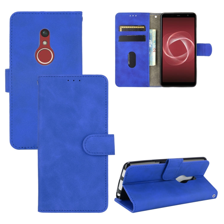 Tinta unita Skin Feel Fibbia magnetica Flip orizzontale Custodia in pelle PU con struttura in vitello con supporto e slot per schede e portafoglio, For Fujitsu Be4 Plus F-41B, For Nokia X10, For Sony Xperia 5 III