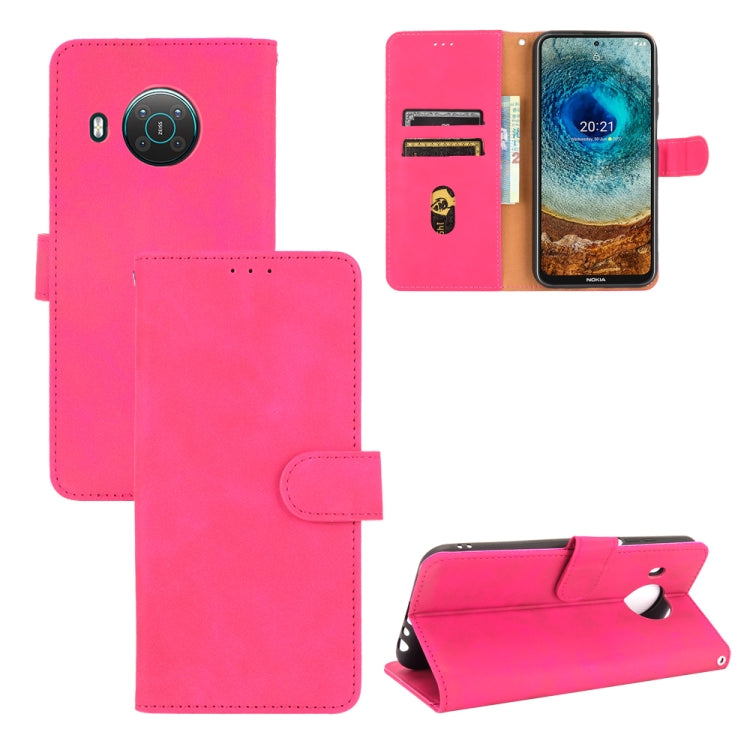 Tinta unita Skin Feel Fibbia magnetica Flip orizzontale Custodia in pelle PU con struttura in vitello con supporto e slot per schede e portafoglio, For Fujitsu Be4 Plus F-41B, For Nokia X10, For Sony Xperia 5 III