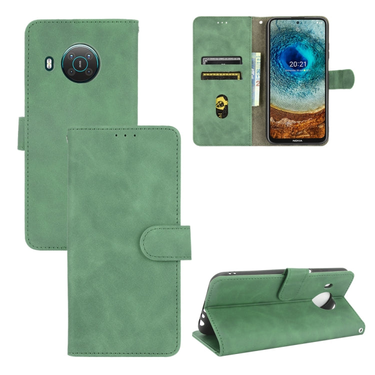 Tinta unita Skin Feel Fibbia magnetica Flip orizzontale Custodia in pelle PU con struttura in vitello con supporto e slot per schede e portafoglio, For Fujitsu Be4 Plus F-41B, For Nokia X10, For Sony Xperia 5 III