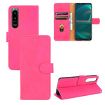 Tinta unita Skin Feel Fibbia magnetica Flip orizzontale Custodia in pelle PU con struttura in vitello con supporto e slot per schede e portafoglio, For Fujitsu Be4 Plus F-41B, For Nokia X10, For Sony Xperia 5 III