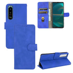 Tinta unita Skin Feel Fibbia magnetica Flip orizzontale Custodia in pelle PU con struttura in vitello con supporto e slot per schede e portafoglio, For Fujitsu Be4 Plus F-41B, For Nokia X10, For Sony Xperia 5 III