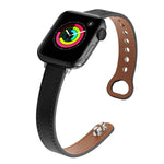 Cinturino di ricambio per cinturino in pelle con doppio chiodo, For Apple Watch Series 7  41mm / & 6 & SE & 5 & 4 40mm, For Apple Watch Series  7  45mm / & 6 & SE & 5 & 4 44mm