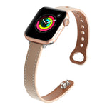 Cinturino di ricambio per cinturino in pelle con doppio chiodo, For Apple Watch Series 7  41mm / & 6 & SE & 5 & 4 40mm, For Apple Watch Series  7  45mm / & 6 & SE & 5 & 4 44mm