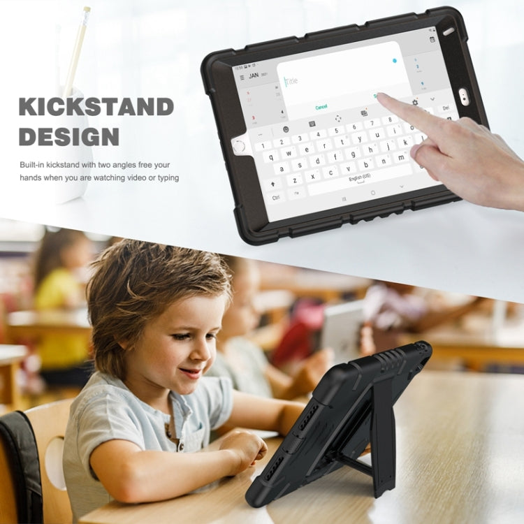 Cornice dello schermo di protezione a 3 strati + PC + Custodia combinata antiurto in silicone con supporto, For iPad 9.7 (2018) / (2017) / Air 2 / Pro 9.7, For iPad 10.2 2021 / 2020 / 2019