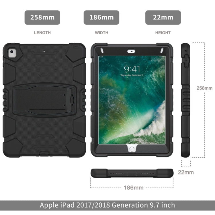 Custodia protettiva 3 strati in silicone e PC per iPad 9.7 e 10.2