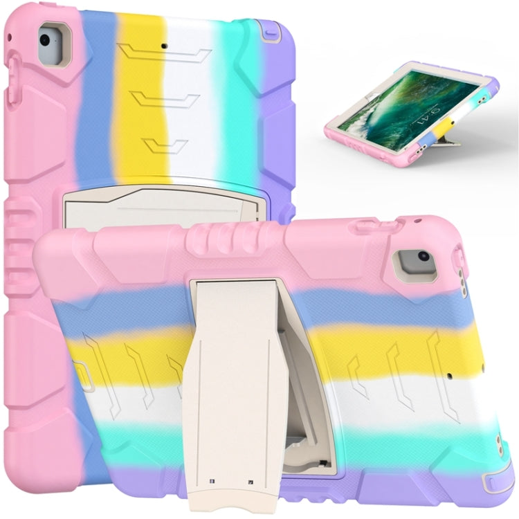 Cornice dello schermo di protezione a 3 strati + PC + Custodia combinata antiurto in silicone con supporto, For iPad 9.7 (2018) / (2017) / Air 2 / Pro 9.7, For iPad 10.2 2021 / 2020 / 2019