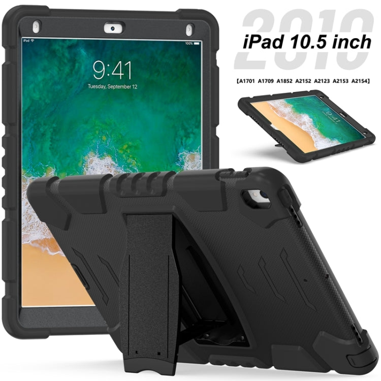 Cornice dello schermo di protezione a 3 strati + PC + Custodia combinata antiurto in silicone con supporto, For iPad Pro 10.5 (2019) / (2017)