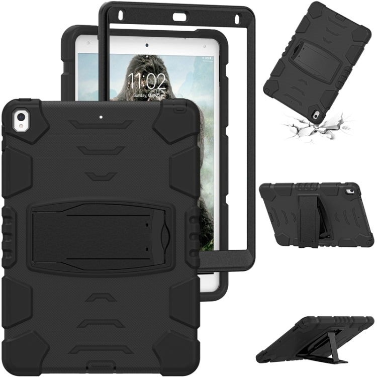 Cornice dello schermo di protezione a 3 strati + PC + Custodia combinata antiurto in silicone con supporto, For iPad Pro 10.5 (2019) / (2017)