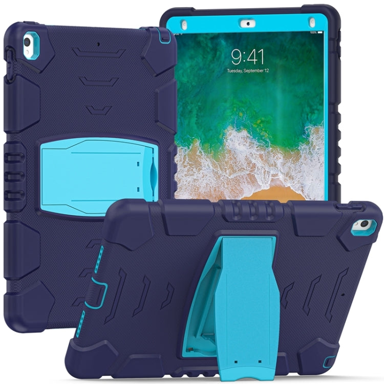 Cornice dello schermo di protezione a 3 strati + PC + Custodia combinata antiurto in silicone con supporto, For iPad Pro 10.5 (2019) / (2017)