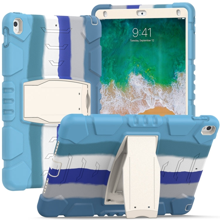 Cornice dello schermo di protezione a 3 strati + PC + Custodia combinata antiurto in silicone con supporto, For iPad Pro 10.5 (2019) / (2017)