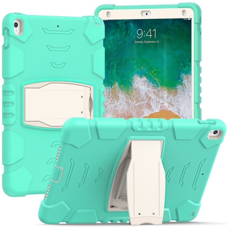 Cornice dello schermo di protezione a 3 strati + PC + Custodia combinata antiurto in silicone con supporto, For iPad Pro 10.5 (2019) / (2017)