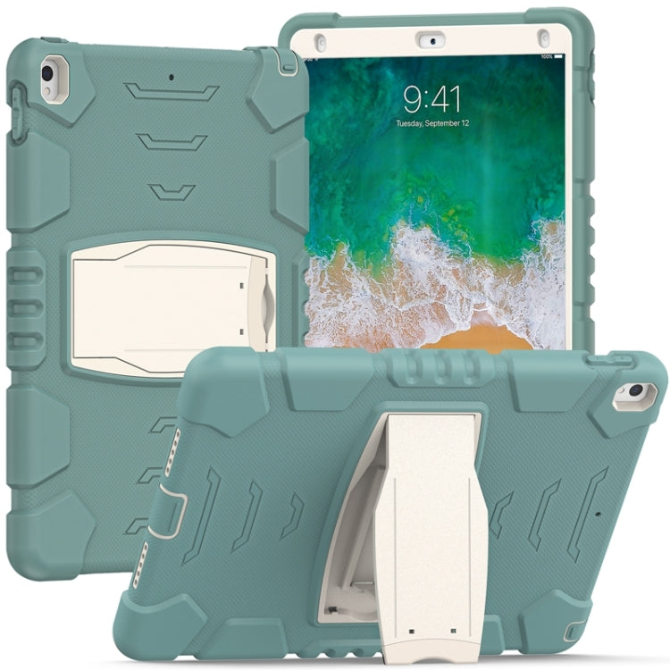 Cornice dello schermo di protezione a 3 strati + PC + Custodia combinata antiurto in silicone con supporto, For iPad Pro 10.5 (2019) / (2017)