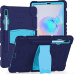 Cornice dello schermo di protezione a 3 strati + PC + Custodia combinata antiurto in silicone con supporto, For Samsung Galaxy Tab A 10.1 (2019) T510, For Samsung Galaxy Tab S6 T860