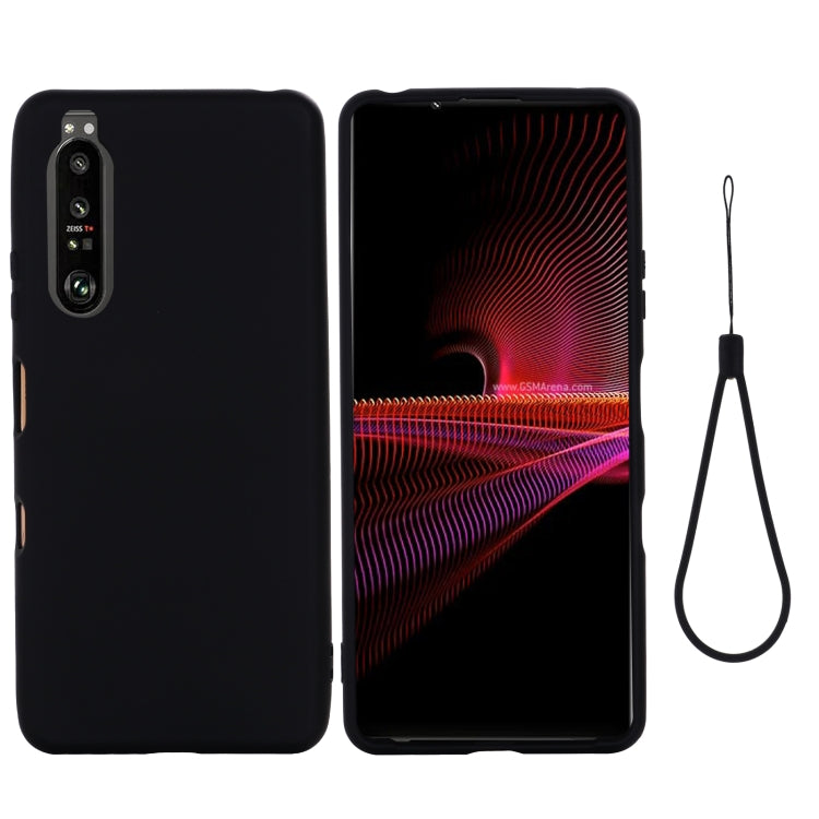 Custodia a copertura totale antiurto in silicone liquido Pure Color, For Sony Xperia 1 III, For Sony Xperia 10 III