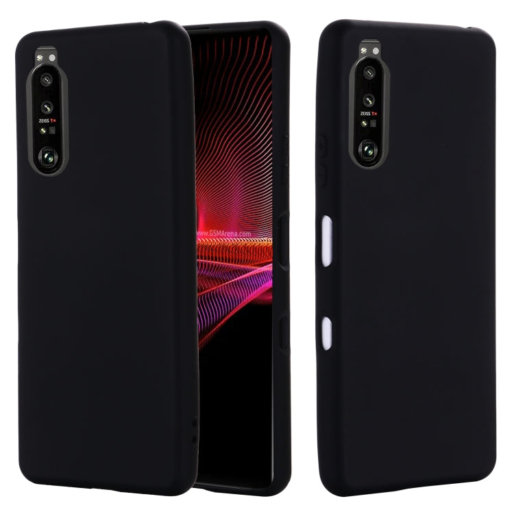 Custodia a copertura totale antiurto in silicone liquido Pure Color, For Sony Xperia 1 III, For Sony Xperia 10 III