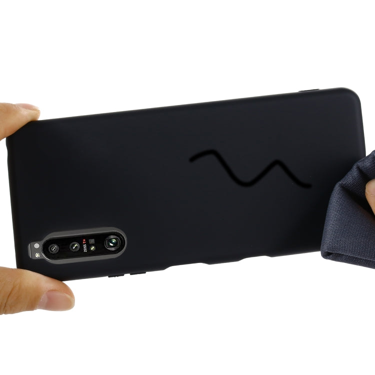 Custodia a copertura totale antiurto in silicone liquido Pure Color, For Sony Xperia 1 III, For Sony Xperia 10 III