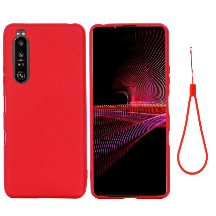 Custodia a copertura totale antiurto in silicone liquido Pure Color, For Sony Xperia 1 III, For Sony Xperia 10 III