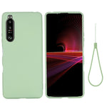 Custodia a copertura totale antiurto in silicone liquido Pure Color, For Sony Xperia 1 III, For Sony Xperia 10 III