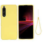 Custodia a copertura totale antiurto in silicone liquido Pure Color, For Sony Xperia 1 III, For Sony Xperia 10 III