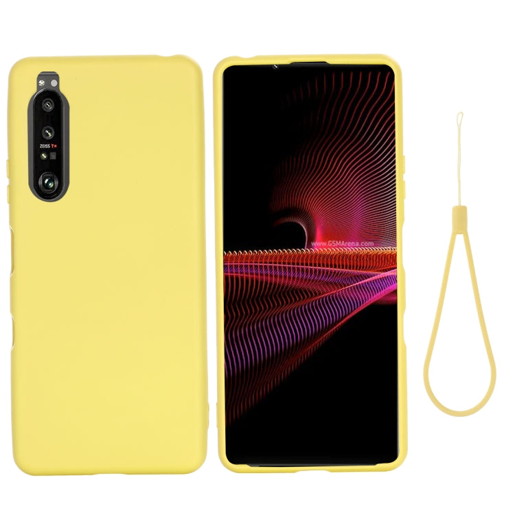 Custodia a copertura totale antiurto in silicone liquido Pure Color, For Sony Xperia 1 III, For Sony Xperia 10 III