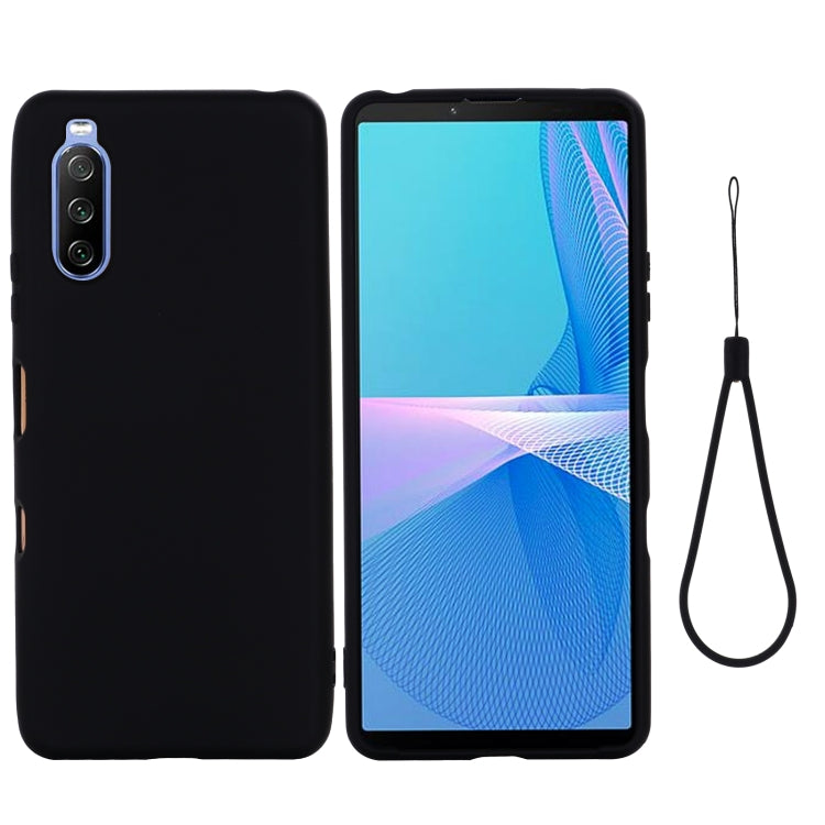 Custodia a copertura totale antiurto in silicone liquido Pure Color, For Sony Xperia 1 III, For Sony Xperia 10 III