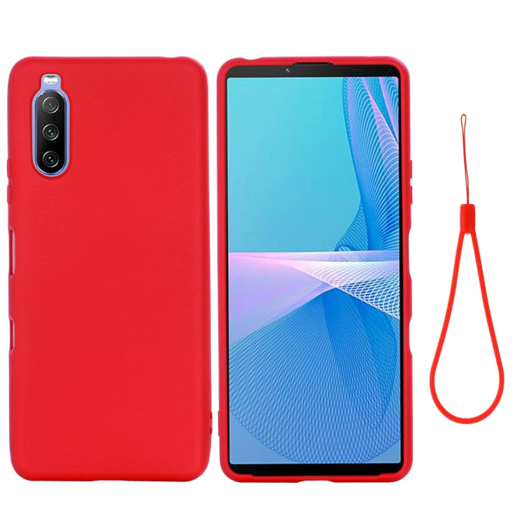 Custodia a copertura totale antiurto in silicone liquido Pure Color, For Sony Xperia 1 III, For Sony Xperia 10 III