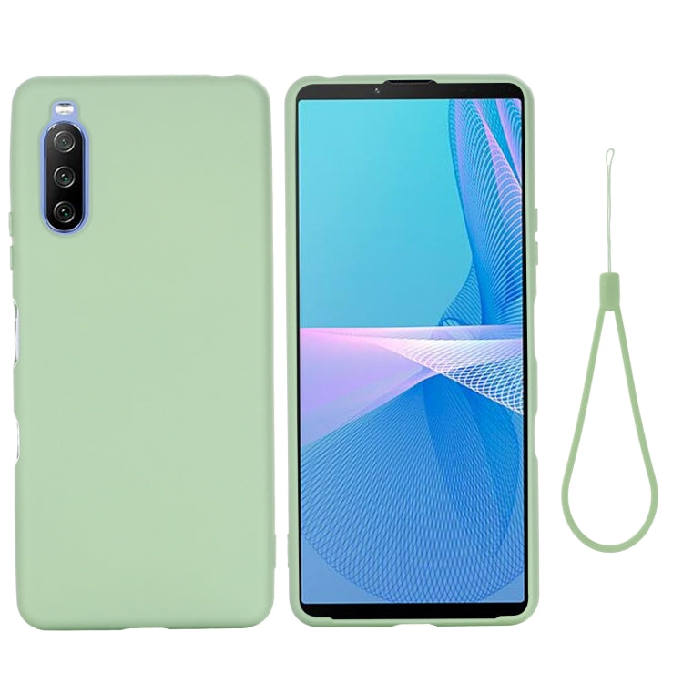 Custodia a copertura totale antiurto in silicone liquido Pure Color, For Sony Xperia 1 III, For Sony Xperia 10 III