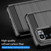 Custodia in TPU in fibra di carbonio con trama spazzolata, For Samsung Galaxy A22 4G, For Samsung Galaxy F52 5G, For Xiaomi Redmi Note 10 Pro 5G