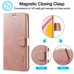 LC.IMEEKE Custodia in pelle a vibrazione orizzontale con struttura in vitello, con supporto, slot per schede e portafoglio, For OPPO Realme 8 / 8 Pro, For OPPO F19 Pro/A94 4G/Reno 5F