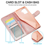 LC.IMEEKE Custodia in pelle a vibrazione orizzontale con struttura in vitello, con supporto, slot per schede e portafoglio, For OPPO Realme 8 / 8 Pro, For OPPO F19 Pro/A94 4G/Reno 5F