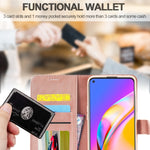 LC.IMEEKE Custodia in pelle a vibrazione orizzontale con struttura in vitello, con supporto, slot per schede e portafoglio, For OPPO Realme 8 / 8 Pro, For OPPO F19 Pro/A94 4G/Reno 5F