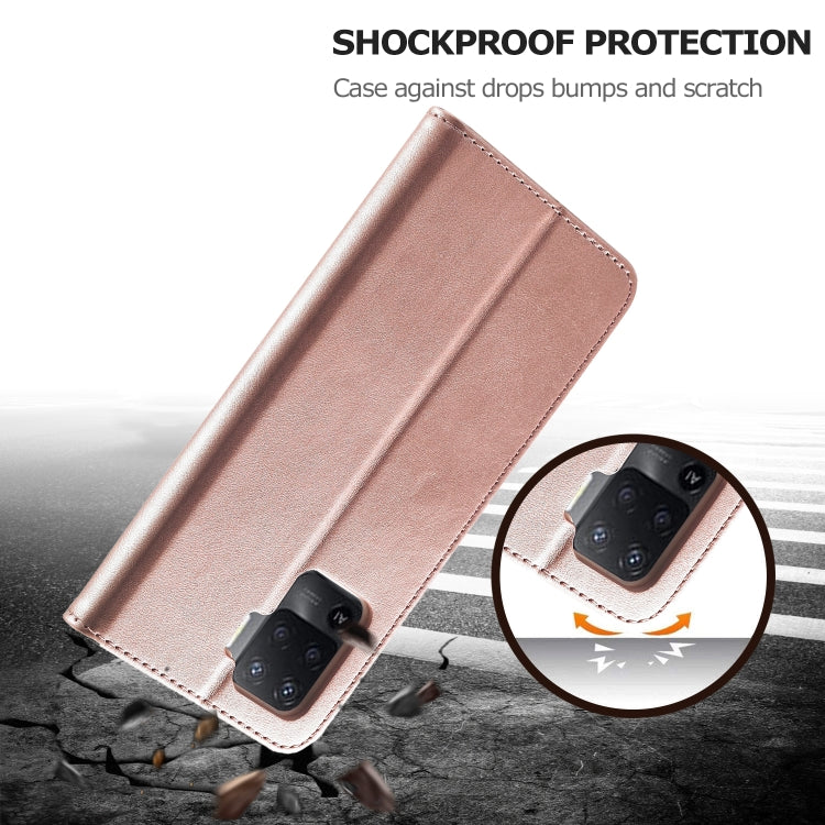 LC.IMEEKE Custodia in pelle a vibrazione orizzontale con struttura in vitello, con supporto, slot per schede e portafoglio, For OPPO Realme 8 / 8 Pro, For OPPO F19 Pro/A94 4G/Reno 5F