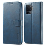 LC.IMEEKE Custodia in pelle a vibrazione orizzontale con struttura in vitello, con supporto, slot per schede e portafoglio, For OPPO Realme 8 / 8 Pro, For OPPO F19 Pro/A94 4G/Reno 5F