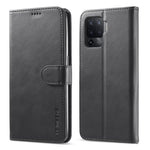LC.IMEEKE Custodia in pelle a vibrazione orizzontale con struttura in vitello, con supporto, slot per schede e portafoglio, For OPPO Realme 8 / 8 Pro, For OPPO F19 Pro/A94 4G/Reno 5F