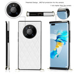 Elegante custodia antiurto in pelle microfibra con motivo rombico + TPU con tracolla a catena, For Huawei Mate 40 Pro, For Huawei Mate 20, For Huawei Mate 20 Lite, For Huawei Mate 20 Pro