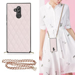 Elegante custodia antiurto in pelle microfibra con motivo rombico + TPU con tracolla a catena, For Huawei Mate 40 Pro, For Huawei Mate 20, For Huawei Mate 20 Lite, For Huawei Mate 20 Pro